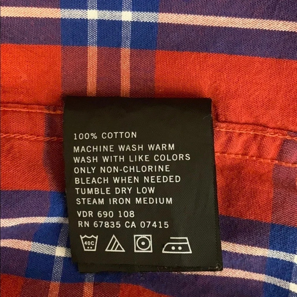 Nautica Long Sleeve Plaid Button Down Shirt-Small - Picture 6 of 6